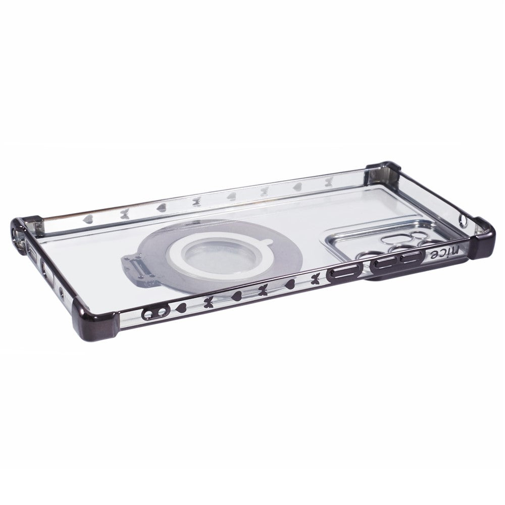 For Samsung Galaxy Note20 Ultra / Note20 Ultra 5G Case Electroplating TPU Cover with Kickstand Mirror