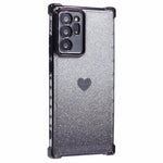 For Samsung Galaxy Note20 Ultra / Note20 Ultra 5G Case Heart Pattern Electroplating TPU Glitter Phone Cover