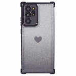 For Samsung Galaxy Note20 Ultra / Note20 Ultra 5G Case Heart Pattern Electroplating TPU Glitter Phone Cover