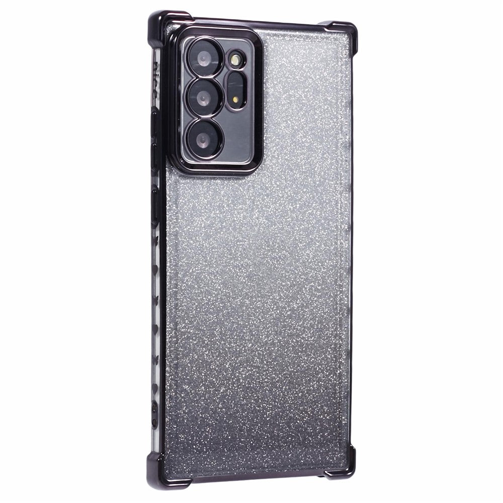 Til Samsung Galaxy Note20 Ultra / Note20 Ultra 5G Cover TPU Gradient Glitter Telefoncover Kærlighedshjerte Ramme