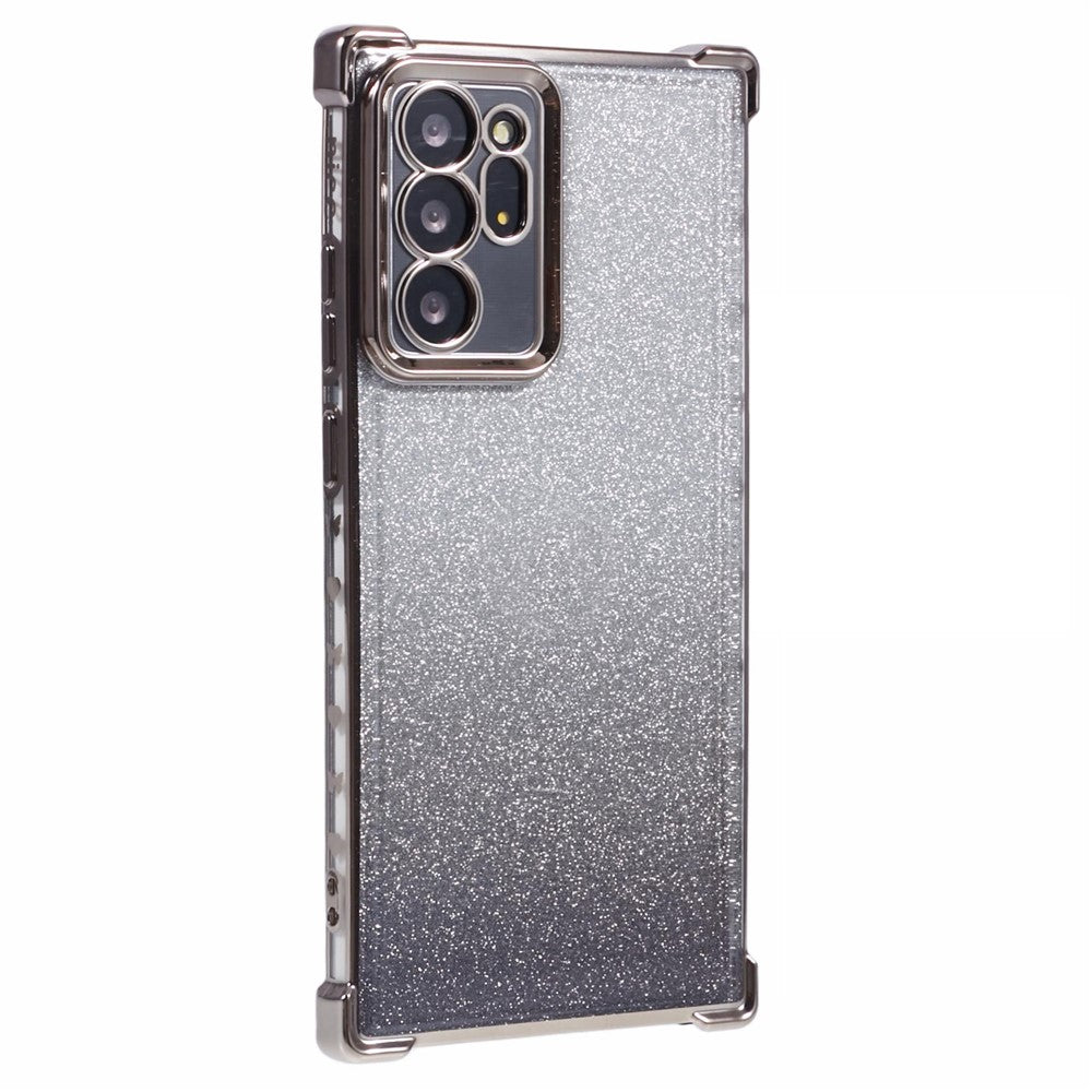 Til Samsung Galaxy Note20 Ultra / Note20 Ultra 5G Cover TPU Gradient Glitter Telefoncover Kærlighedshjerte Ramme