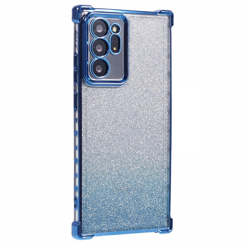 Til Samsung Galaxy Note20 Ultra / Note20 Ultra 5G Cover TPU Gradient Glitter Telefoncover Kærlighedshjerte Ramme