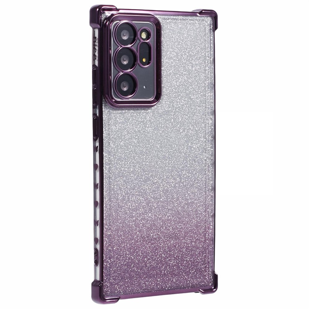 Til Samsung Galaxy Note20 Ultra / Note20 Ultra 5G Cover TPU Gradient Glitter Telefoncover Kærlighedshjerte Ramme
