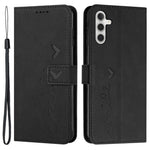 For Samsung Galaxy M55 5G / C55 5G / F55 5G Phone Case Love Heart Imprinted Skin-Touch PU Leather Shell