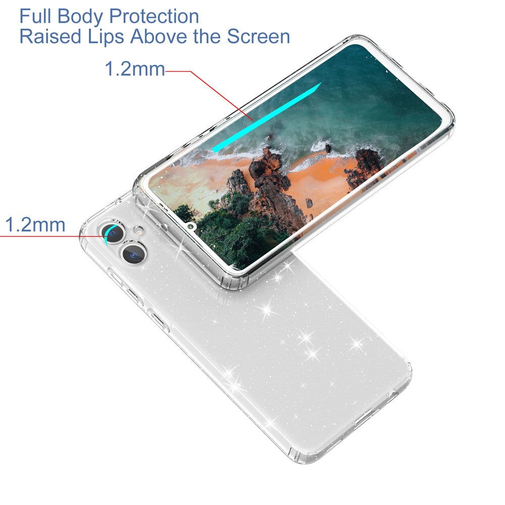 Samsung Galaxy A05 4G-skal Mjukt TPU-mobilskal Glitter Klar Glittrigt
