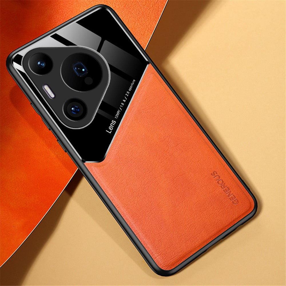 For Huawei Pura 70 Pro / Pura 70 Pro+ Case Anti-scratch PU+TPU+PC Phone Cover Support Magnetic Car Mount