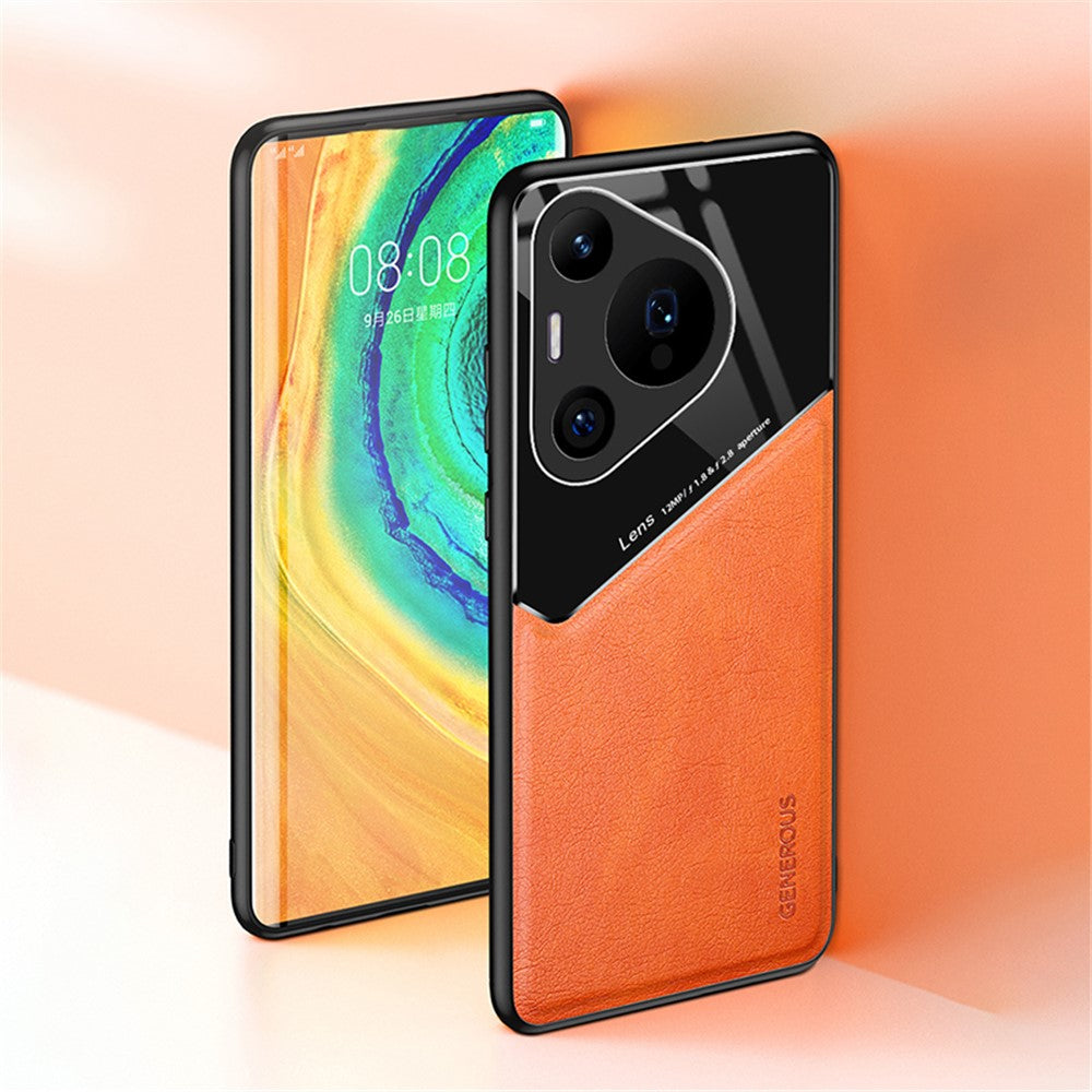 For Huawei Pura 70 Pro / Pura 70 Pro+ Case Anti-scratch PU+TPU+PC Phone Cover Support Magnetic Car Mount