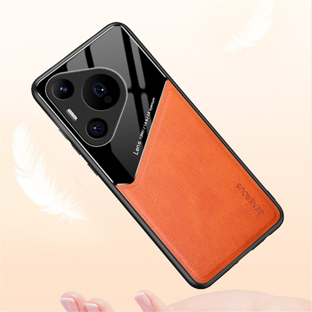 For Huawei Pura 70 Pro / Pura 70 Pro+ Case Anti-scratch PU+TPU+PC Phone Cover Support Magnetic Car Mount