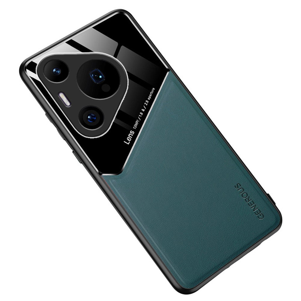For Huawei Pura 70 Pro / Pura 70 Pro+ Case Anti-scratch PU+TPU+PC Phone Cover Support Magnetic Car Mount