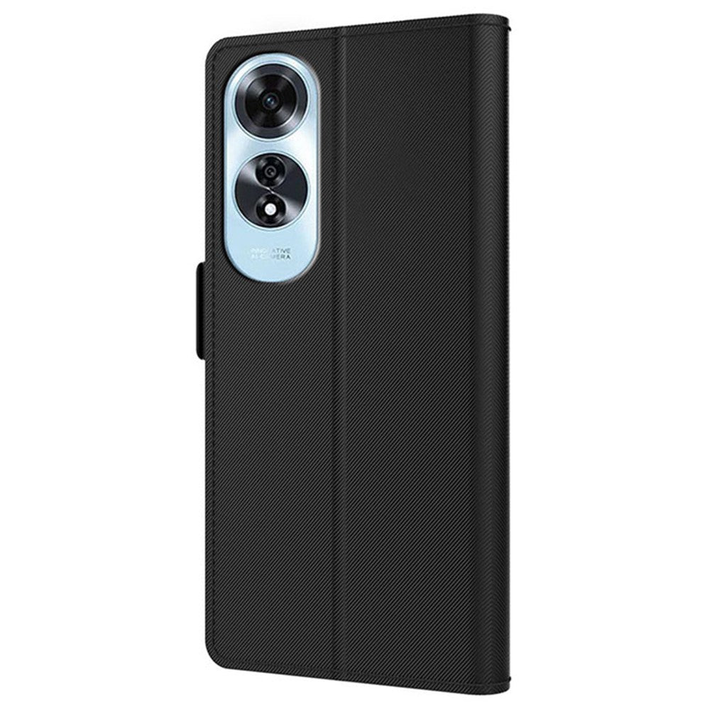 For Oppo A60 4G Phone Case Anti-Drop PU Leather Flip Cover with Mirror