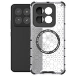 For Xiaomi 14 Pro Magnetic Case Honeycomb TPU+PC Phone Cover with Reinforced Corners