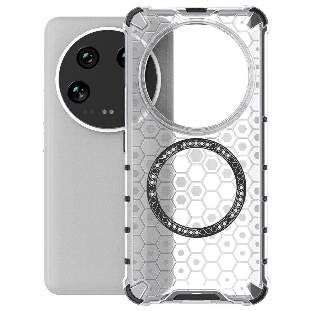 For Xiaomi 14 Ultra Magnetic Case Honeycomb Reinforced Corners TPU+PC Phone Cover