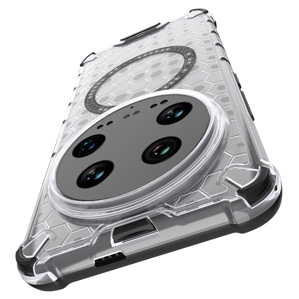 For Xiaomi 14 Ultra Magnetic Case Honeycomb Reinforced Corners TPU+PC Phone Cover