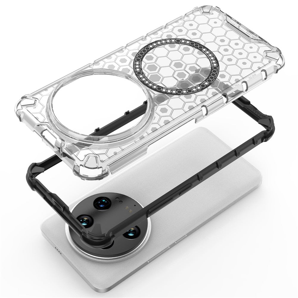 For Xiaomi 14 Ultra Magnetic Case Honeycomb Reinforced Corners TPU+PC Phone Cover