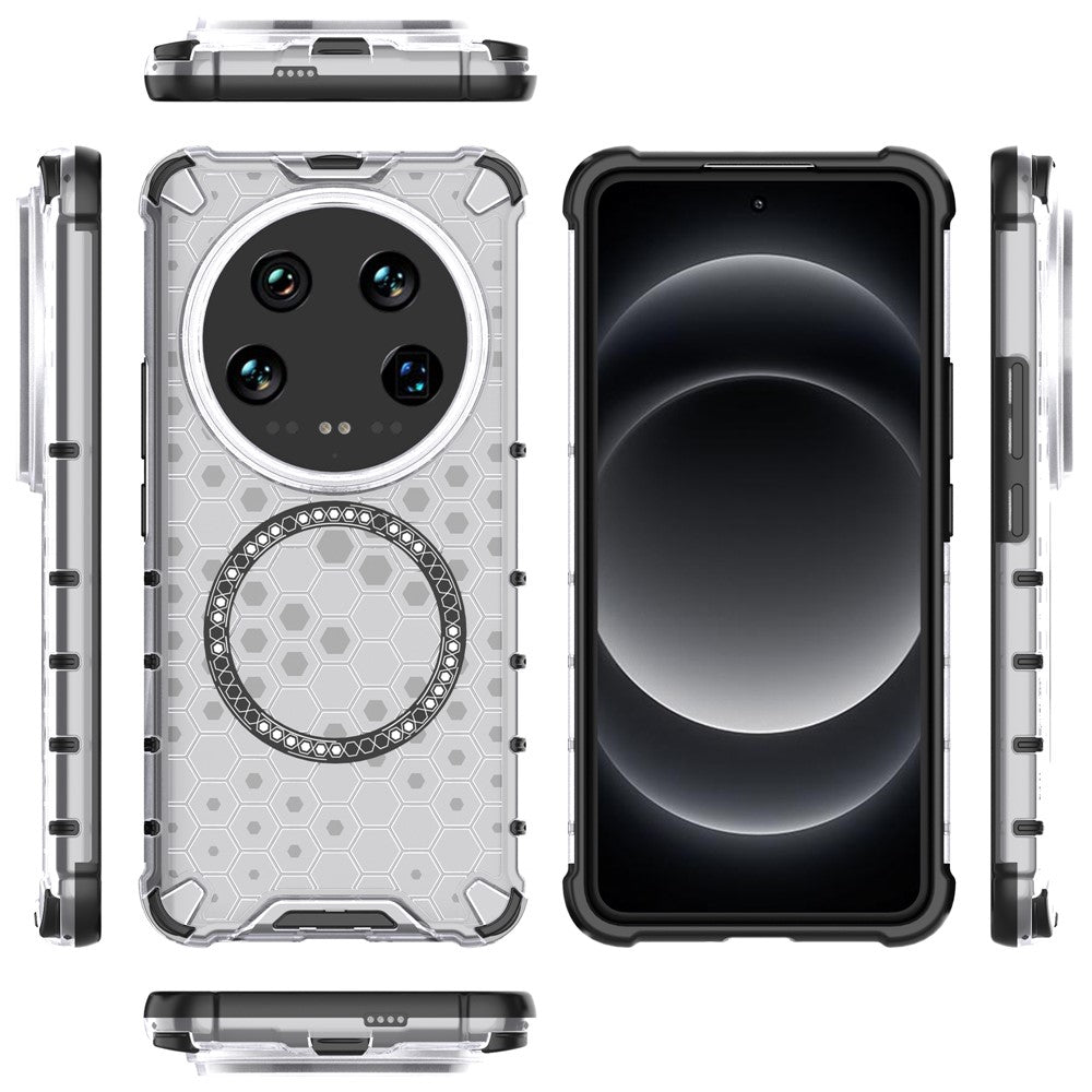 For Xiaomi 14 Ultra Magnetic Case Honeycomb Reinforced Corners TPU+PC Phone Cover