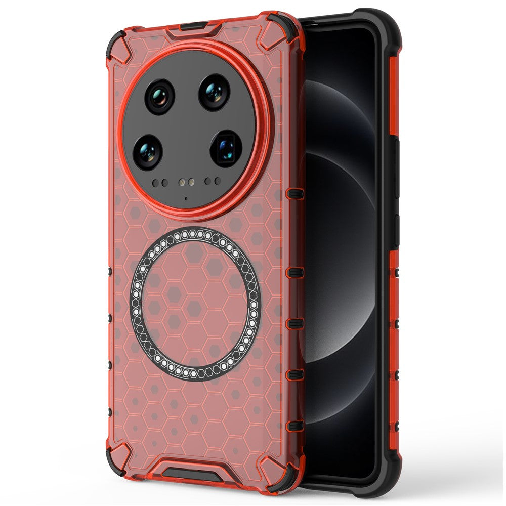 For Xiaomi 14 Ultra Magnetic Case Honeycomb Reinforced Corners TPU+PC Phone Cover