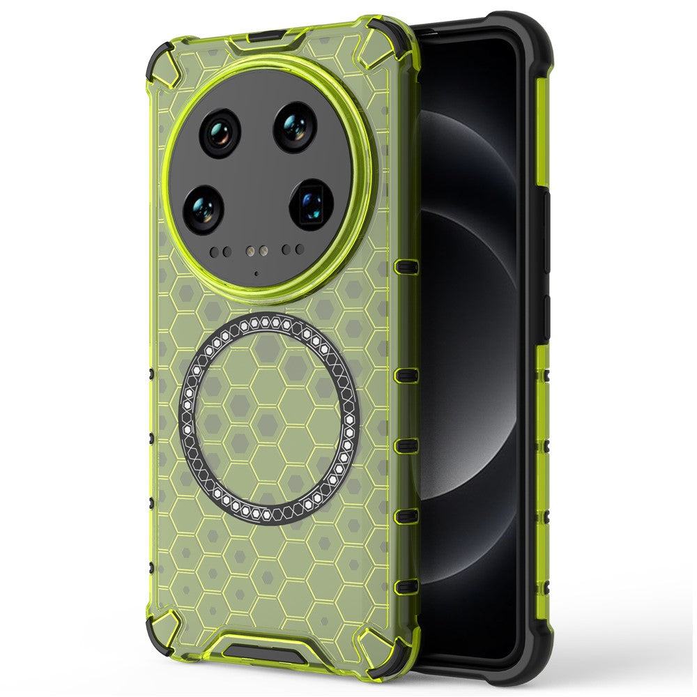For Xiaomi 14 Ultra Magnetic Case Honeycomb Reinforced Corners TPU+PC Phone Cover