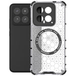 For Xiaomi 14 Magnetic Case Translucent Honeycomb TPU+PC Phone Cover