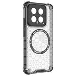 For Xiaomi 14 Magnetic Case Translucent Honeycomb TPU+PC Phone Cover