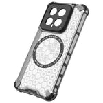 For Xiaomi 14 Magnetic Case Translucent Honeycomb TPU+PC Phone Cover