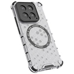 For Xiaomi 14 Magnetic Case Translucent Honeycomb TPU+PC Phone Cover