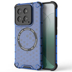 For Xiaomi 14 Magnetic Case Translucent Honeycomb TPU+PC Phone Cover