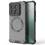 For Xiaomi 14 Magnetic Case Translucent Honeycomb TPU+PC Phone Cover