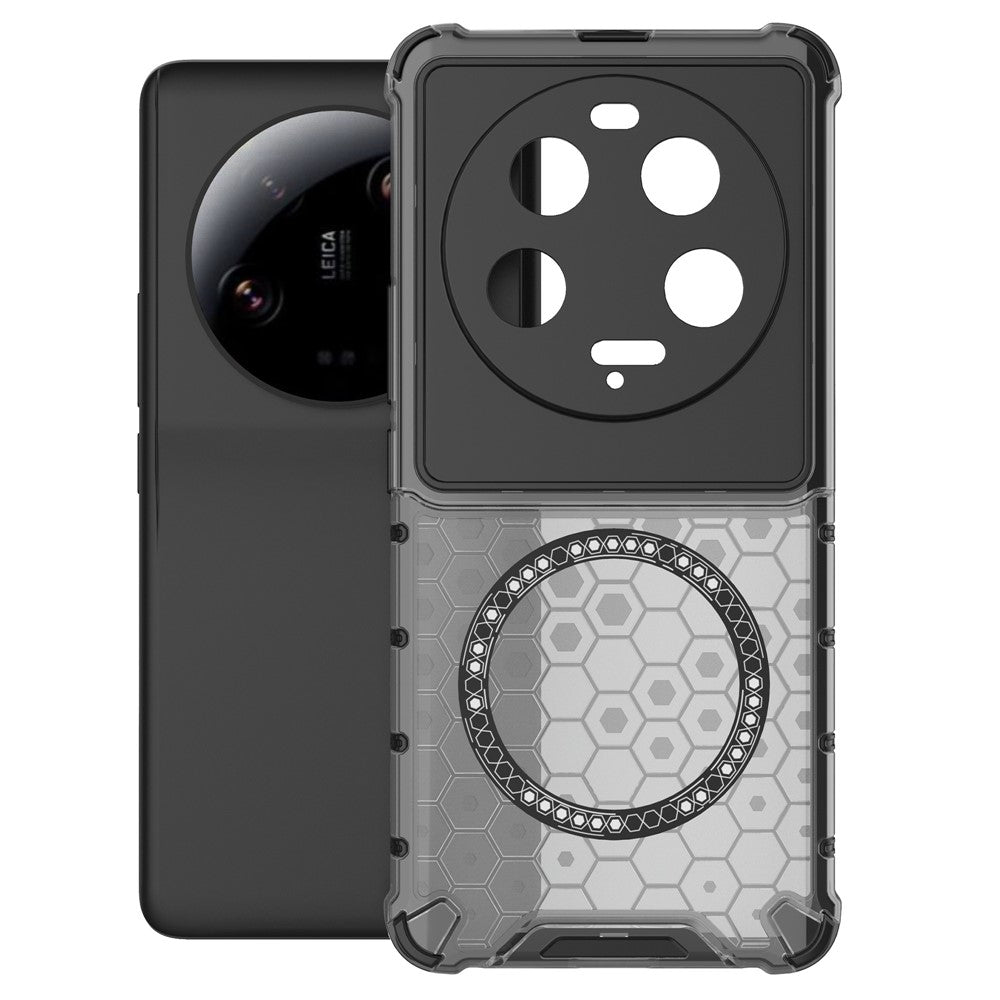 For Xiaomi 13 Ultra Magnetic Case TPU+PC Phone Cover Honeycomb Anti-Drop