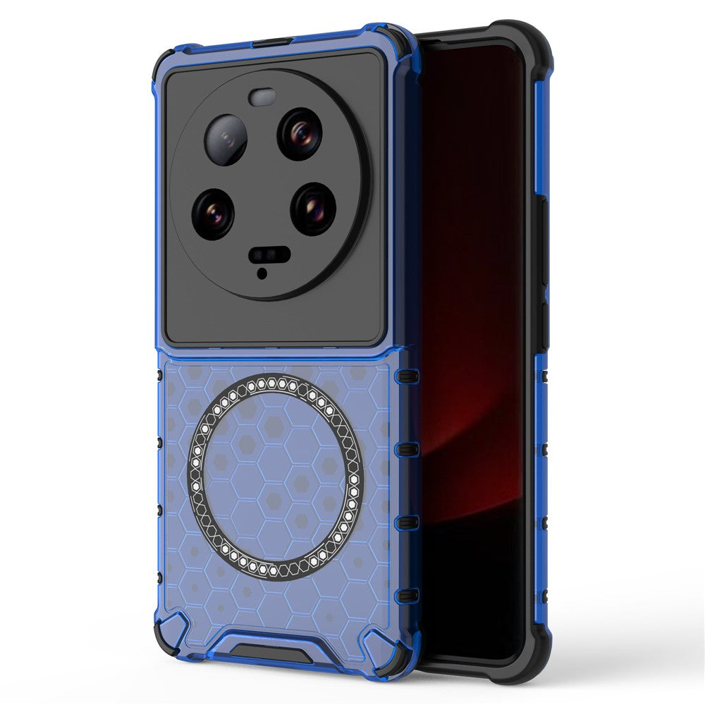 For Xiaomi 13 Ultra Magnetic Case TPU+PC Phone Cover Honeycomb Anti-Drop