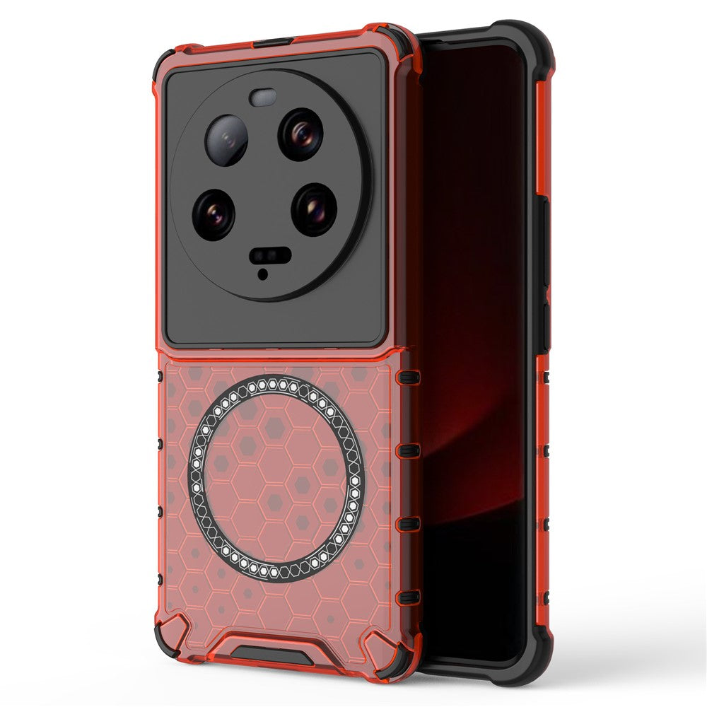For Xiaomi 13 Ultra Magnetic Case TPU+PC Phone Cover Honeycomb Anti-Drop