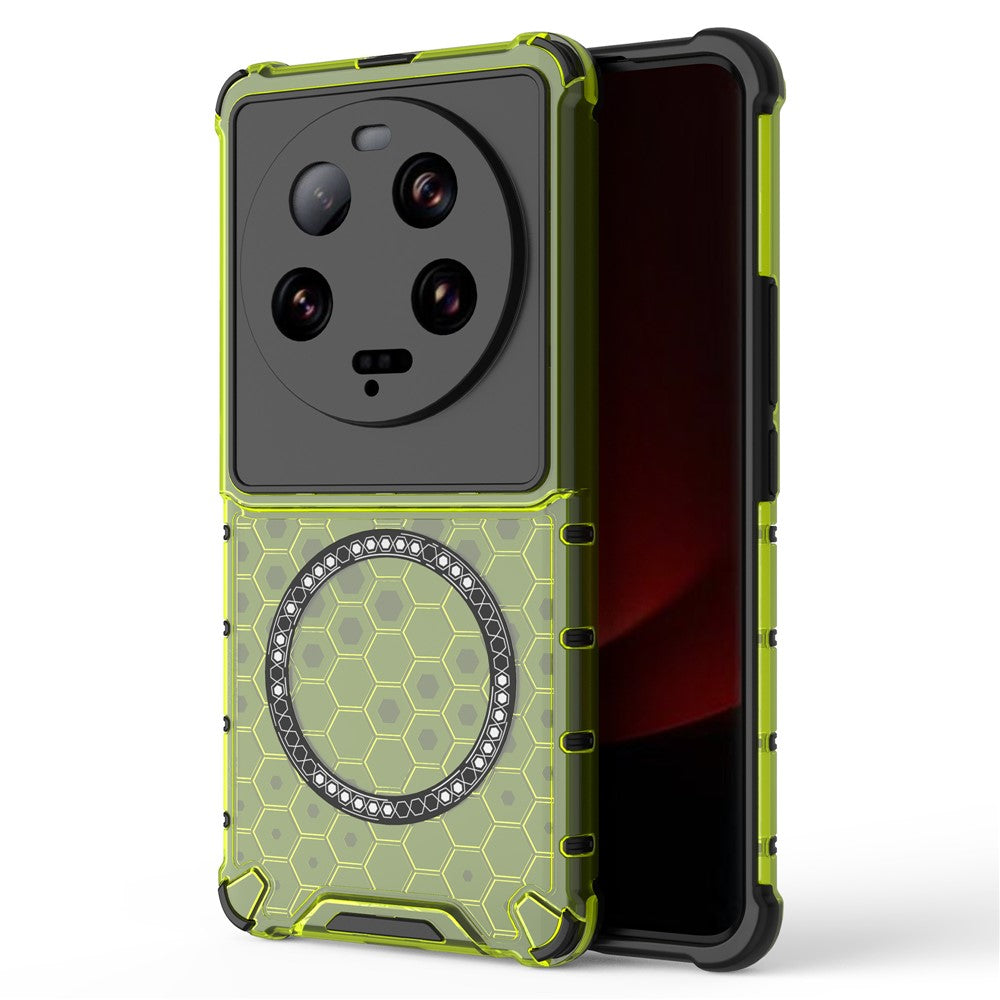 For Xiaomi 13 Ultra Magnetic Case TPU+PC Phone Cover Honeycomb Anti-Drop