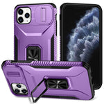 Til iPhone 11 Pro Max cover TPU+PC Linsebeskyttelse Telefoncover med Ring Kickstand