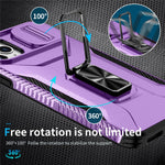 Til iPhone 11 Pro Max cover TPU+PC Linsebeskyttelse Telefoncover med Ring Kickstand