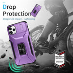 Til iPhone 11 Pro Max cover TPU+PC Linsebeskyttelse Telefoncover med Ring Kickstand