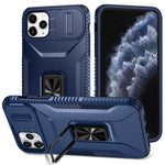 Til iPhone 11 Pro Max cover TPU+PC Linsebeskyttelse Telefoncover med Ring Kickstand