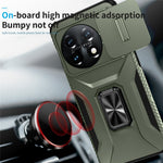 For OnePlus 11 5G Case TPU+PC Ring Kickstand Lens Lid Phone Cover
