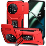 For OnePlus 11 5G Case TPU+PC Ring Kickstand Lens Lid Phone Cover