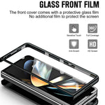 Samsung Galaxy Z Fold6 5G AG-skal, stativ, matt PC-mobilskal med härdat glas / styluspenna