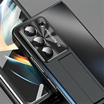 Samsung Galaxy Z Fold6 5G AG-skal, stativ, matt PC-mobilskal med härdat glas / styluspenna
