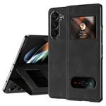 For Samsung Galaxy Z Fold6 5G Case View Window PU Leather Phone Cover