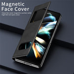 For Samsung Galaxy Z Fold6 5G Case View Window PU Leather Phone Cover