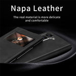 For Samsung Galaxy Z Fold6 5G Case View Window PU Leather Phone Cover