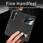 For Samsung Galaxy Z Fold6 5G Case View Window PU Leather Phone Cover