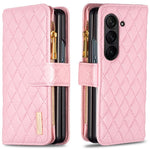BINFEN COLOR til Samsung Galaxy Z Fold6 5G etui PU-læder lynlåslomme telefoncover