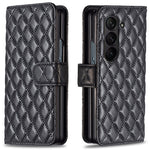 BINFEN COLOR For Samsung Galaxy Z Fold6 5G Case Rhombus Wallet PU Leather Phone Cover
