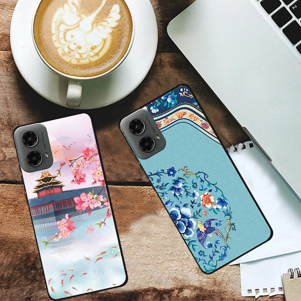 Til Motorola Moto G 5G (2024) / G Play (2024) 4G blødt etui Unikt mønsterdesign slankt TPU telefoncover