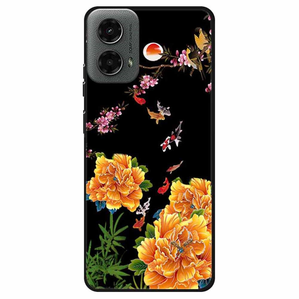 Til Motorola Moto G 5G (2024) / G Play (2024) 4G blødt etui Unikt mønsterdesign slankt TPU telefoncover