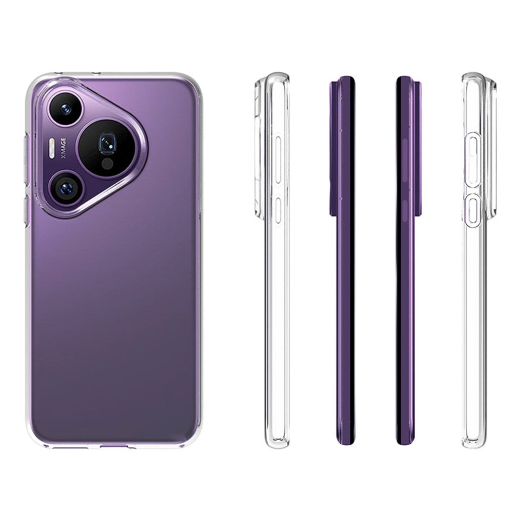 10 st/förpackning för Huawei Pura 70 Pro / Pura 70 Pro+ skal vattenstämpelfritt reptåligt TPU-mobilskal