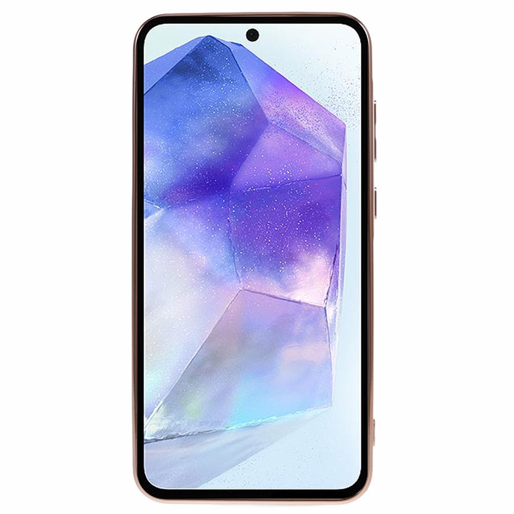 For Samsung Galaxy A54 5G Case TPU Phone Cover with Chain Strap Electroplating Edge