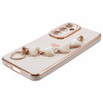 For Samsung Galaxy A54 5G Case TPU Phone Cover with Chain Strap Electroplating Edge